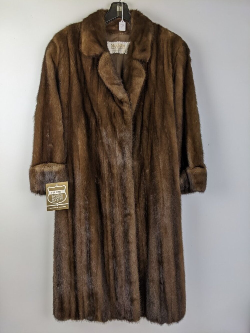 Vintage Max Zeller Long Brown Mink Coat Size Medium Large New NWT Dead Stock